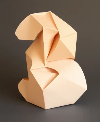 The digit 3 from the Origami set