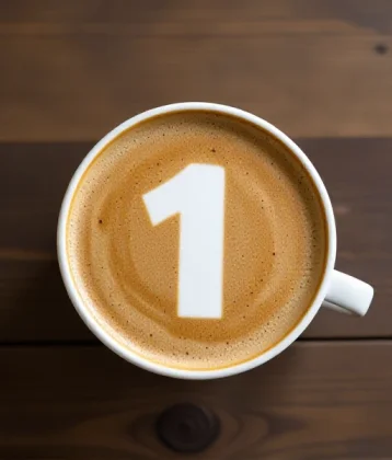 The digit 1 from the Latte Art set